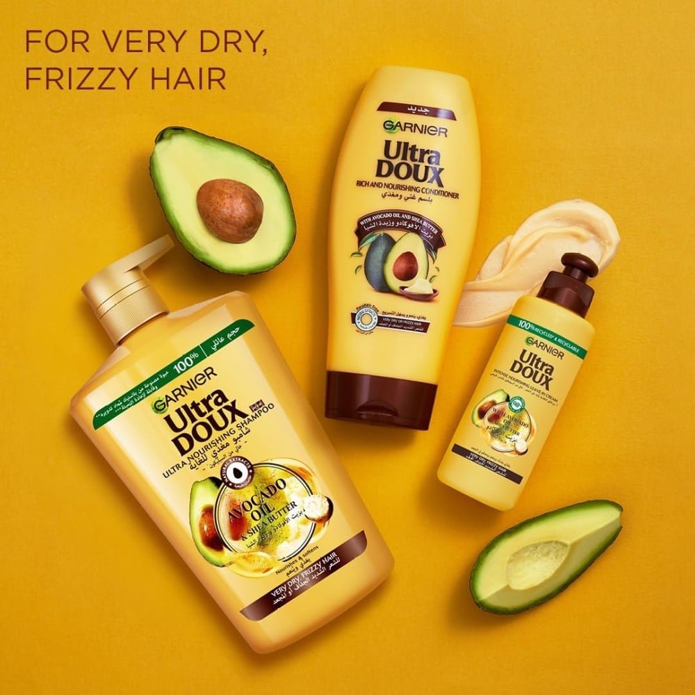شامبو غارنييه الترا دو بزيت الافوكادو وزبدة الشيا - 1000 مل
