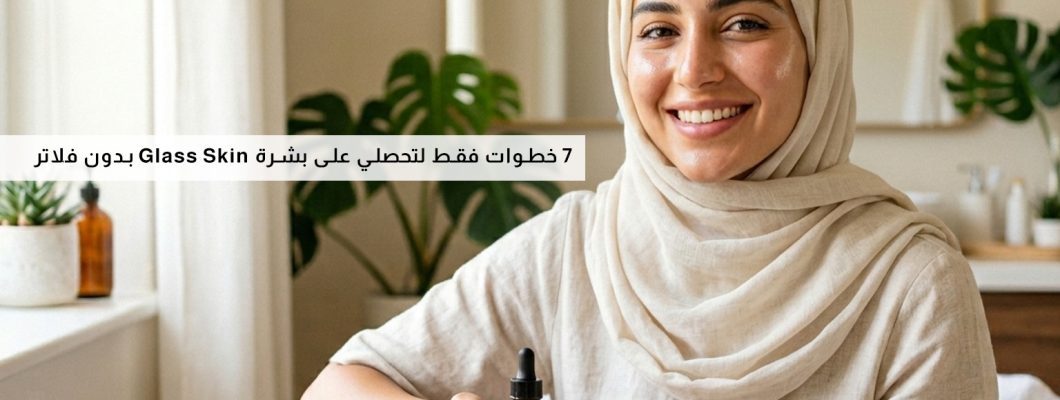7 خطوات فقط لتحصلي على بشرة Glass Skin بدون فلاتر