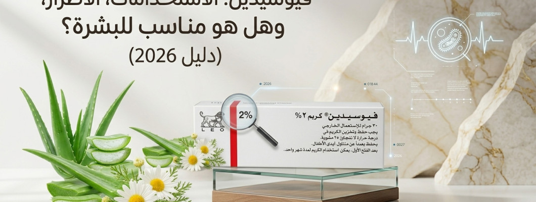 فيوسيدين: الاستخدامات، الأضرار، وهل هو مناسب للبشرة؟ (دليل 2026)