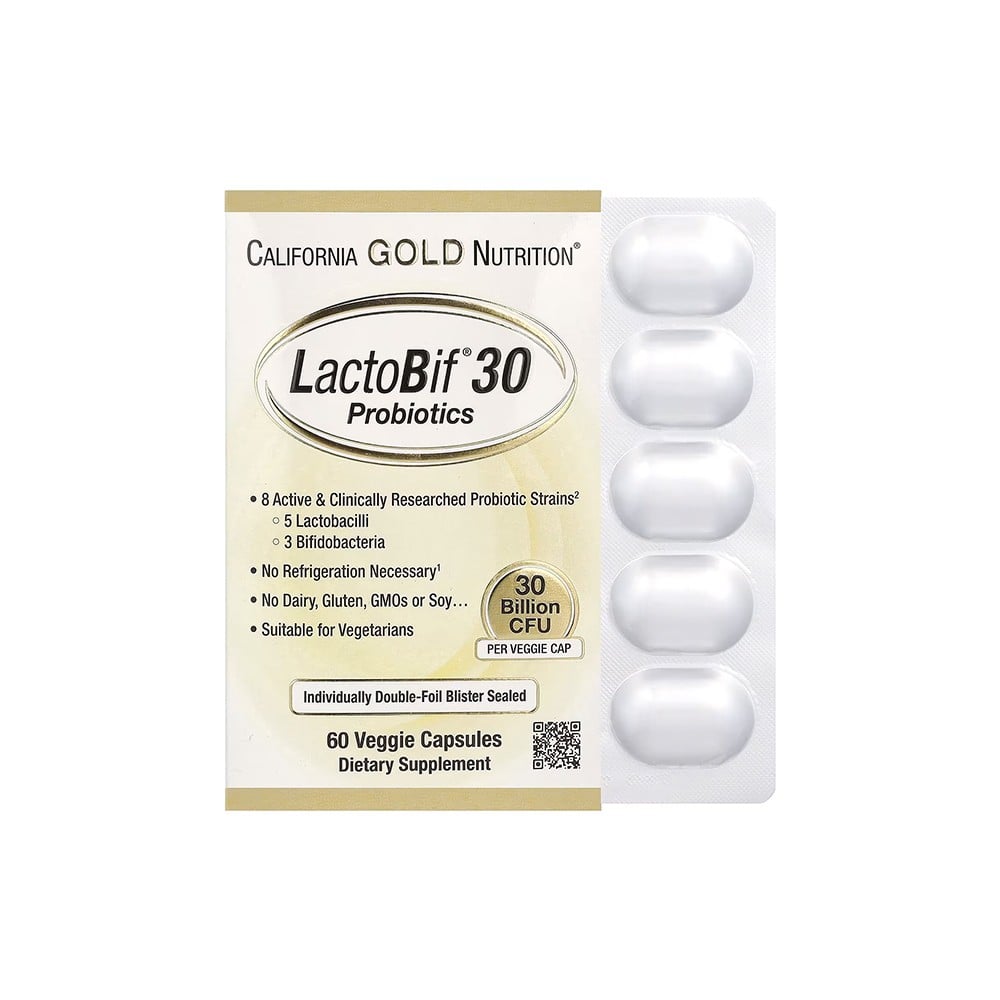 بروبيوتيك لاكتو بيف 30 من كاليفورنيا غولد نوتريشن (LactoBif 30 Probiotics)