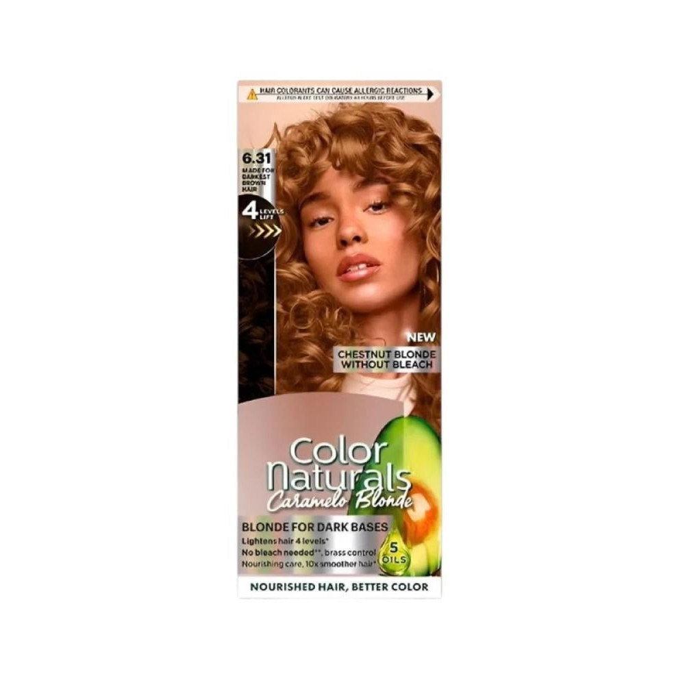 صبغة غارنييه كولور ناتشرلز - أشقر كراميل (6.31 Chestnut Blonde)