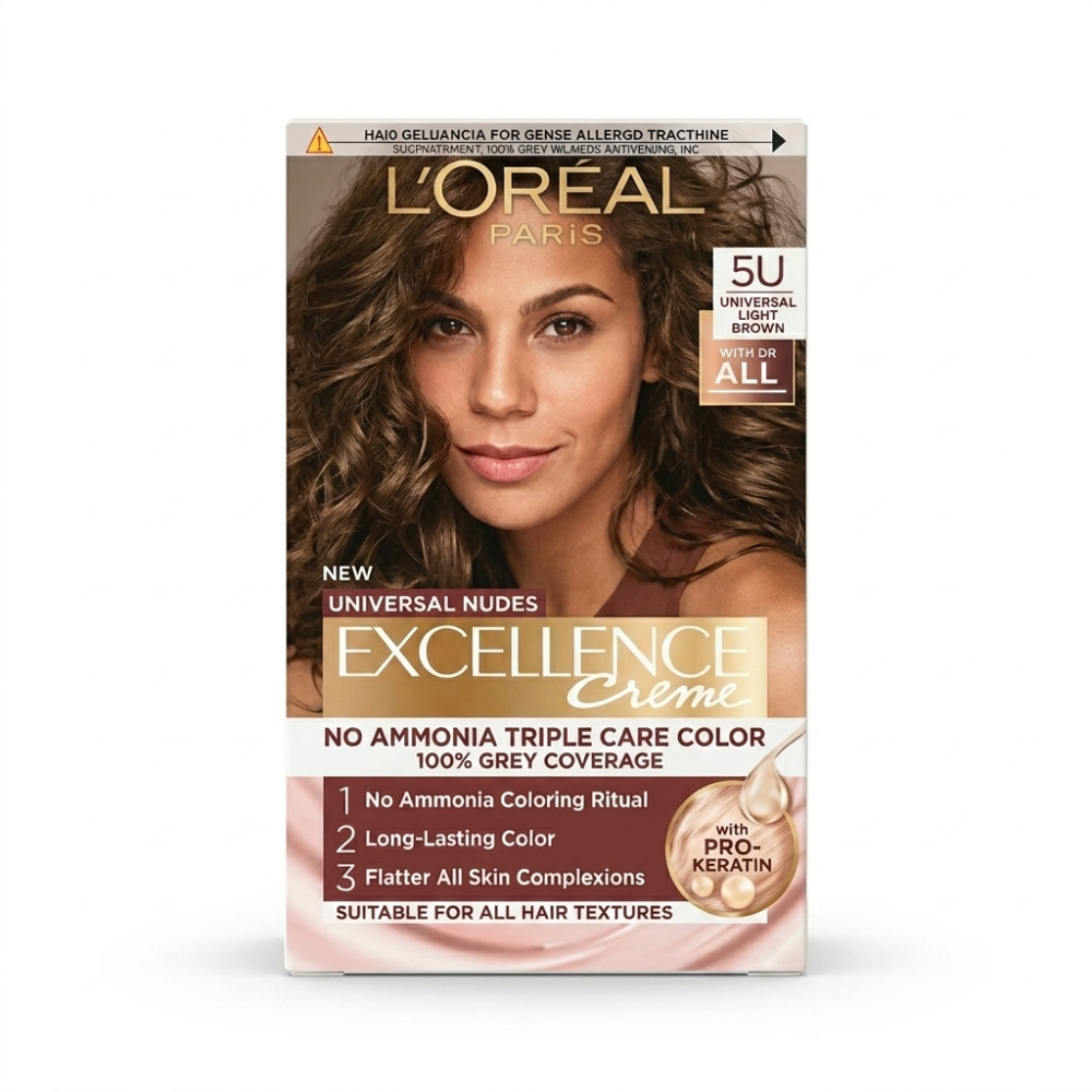 صبغة لوريال إكسلنس نود - بني فاتح عالمي (5U Universal Light Brown)