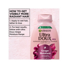 شامبو الترا دوكس مجدد ومرطب للشعر الجاف بخلاصة العنب من غارنييه - 600 مل