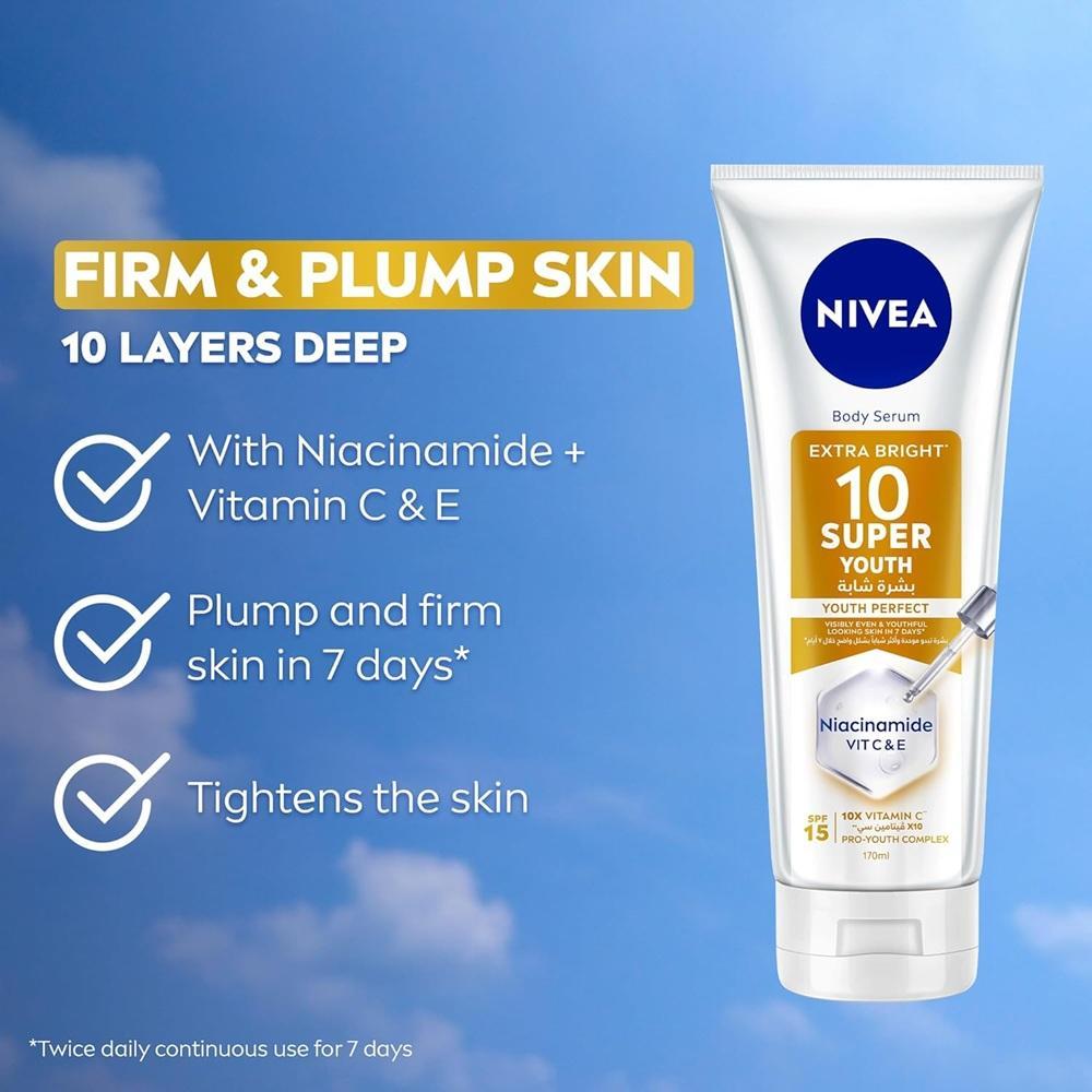 نيفيا سيروم الجسم "10 سوبر يوث" - لبشرة شابة ومشرقة (Nivea 10 Super Youth)