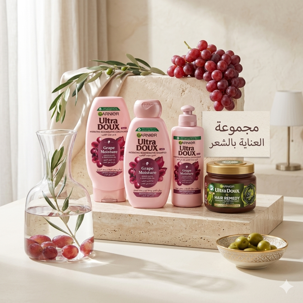 مجموعة الترا دو بالعنب (Ultra Doux Grape Moisture) - روتين العناية المتكامل