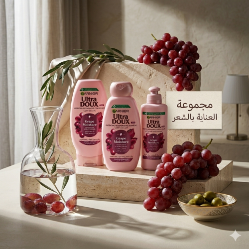 مجموعة الترا دو بالعنب (Ultra Doux Grape Moisture) - روتين العناية المتكامل