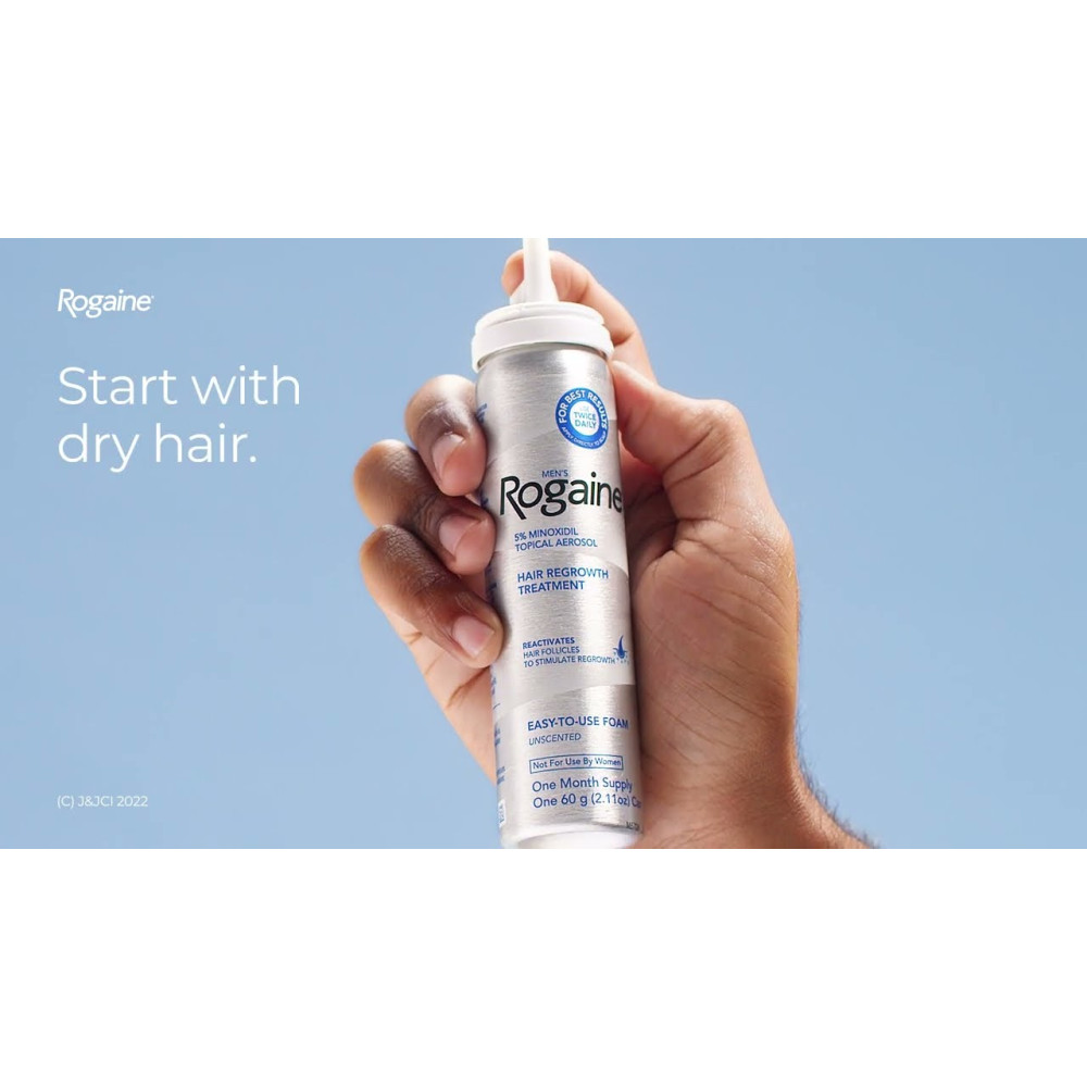 رغوة روجين للرجال لإعادة إنبات الشعر - Men's Rogaine 5% Minoxidil Foam