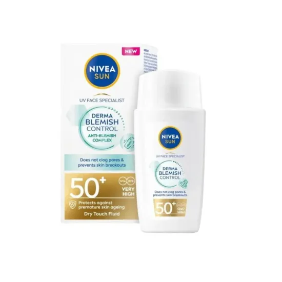 NIVEA Sun Fluid Face Cream for Sun Protection and Blemish Control SPF 50 - 40ml
