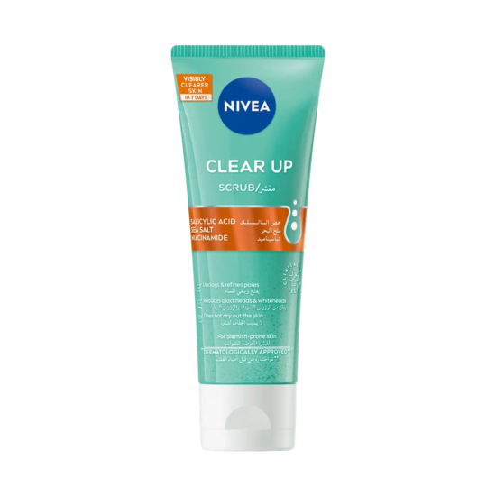 Nivea Clear Up Facial Scrub for Blemish-Prone Skin – 75ml