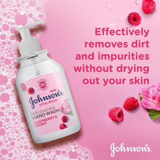 Johnsons, Hand Wash Vita-Rich Raspberry & Peony - 300 Ml