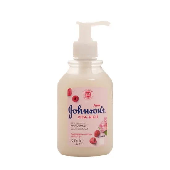 Johnsons, Hand Wash Vita-Rich Raspberry & Peony - 300 Ml