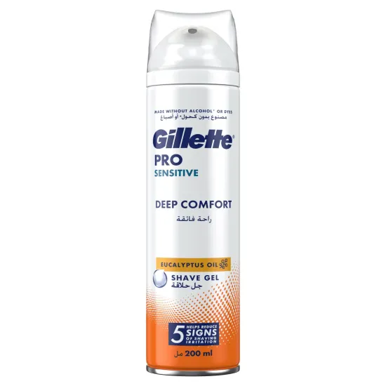 Gillette Deep Comfort Pro Sensitive Shave Gel 200Ml Gillette Deep Comfort Pro Sensitive Shave Gel 200Ml