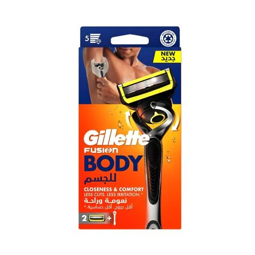 Razor Body Closeness & Comfort 1 Handle + 2 Refills Fusion By Gillette