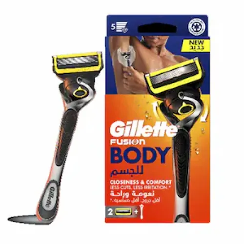 Razor Body Closeness & Comfort 1 Handle + 2 Refills Fusion By Gillette