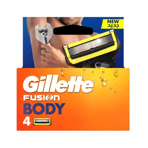 Refill Razor Body Fusion By Gillette - 4pc