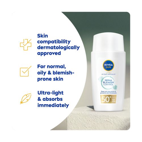 نيفيا صن ديرما كلير سائل واقي شمس بعامل حماية SPF 50+ – 40 مل نيفيا صن ديرما كلير سائل واقي شمس بعامل حماية SPF 50+ – 40 مل