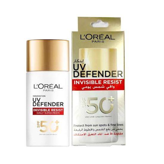 واقي شمس لوريال باريس يوفي ديفيندر إنفيزيبل بعامل حماية +SPF 50 – 50 مل