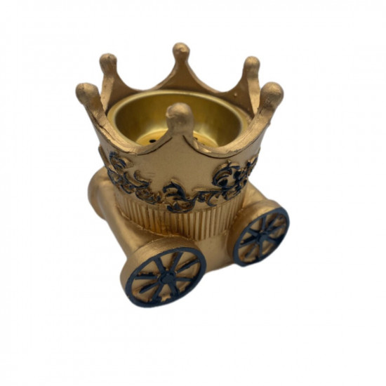 مبخرة ذهبية بتصميم عربة