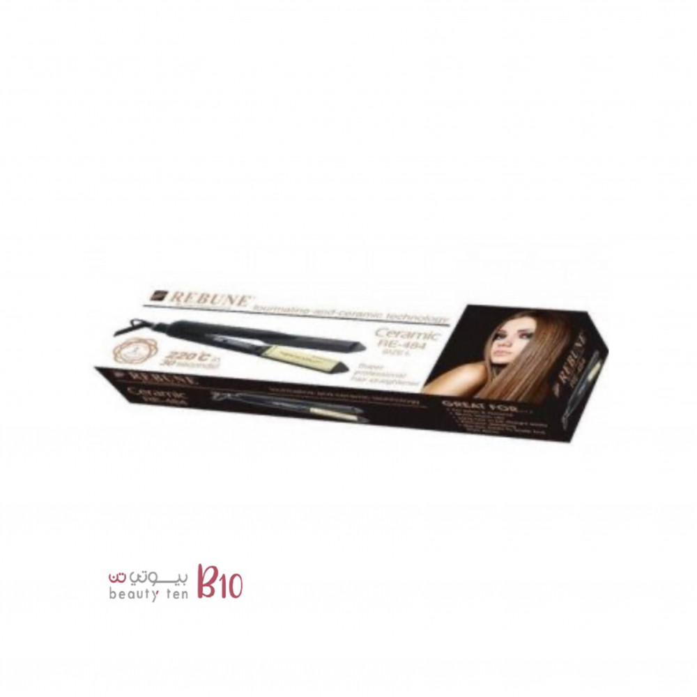 جهاز تمليس الشعر مصنوع من السيراميك أسود  من ريبون