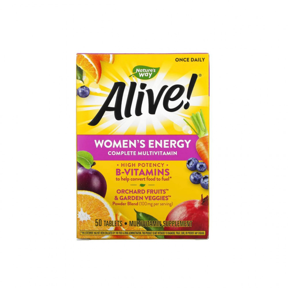 فيتامينات متعددة كاملة معززة للطاقة للنساء من ناتشرز واي 50 قرصًا