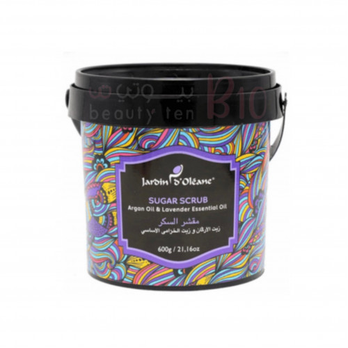 مقشر السكر بزبدة الشيا وزيت اللافندر من جاردن اوليان - 600جرام
