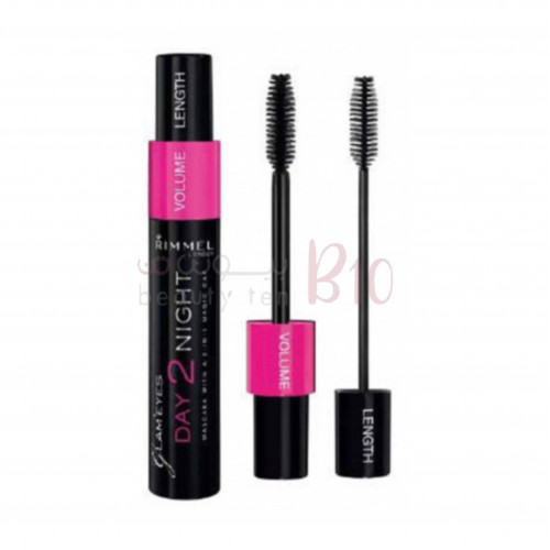 ماسكرا داي تو نايت مقاومة للماء من ريميل لندن - 001 اسود