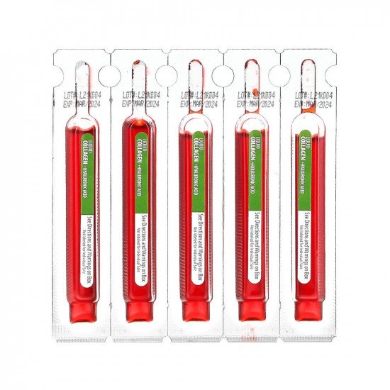 انبولات كولاجين سائل + حمض الهيالورونيك ، 10 أنابيب سائلة 100 مل