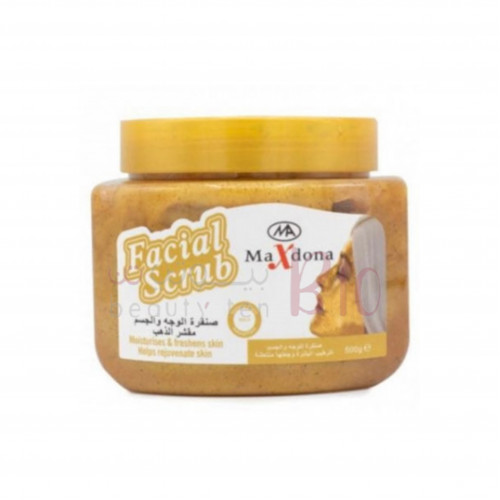 ماكس دونا مقشر  الوجه والجسم بخلاصة الذهب 500 مل