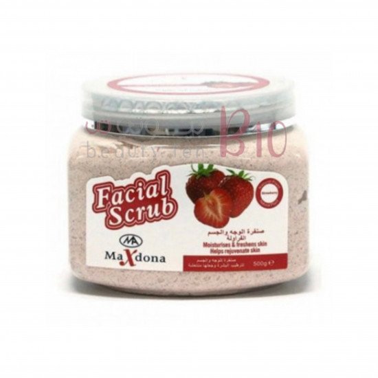 ماكس دونا مقشر الفراولة للوجه والجسم 500مل ماكس دونا مقشر الفراولة للوجه والجسم 500مل