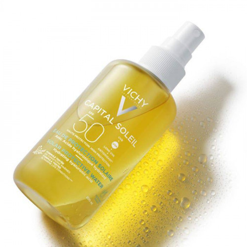 ماء تسمير البشرة المرطب والوقائي بعامل حماية من الشمس 50 من فيشي 200مل