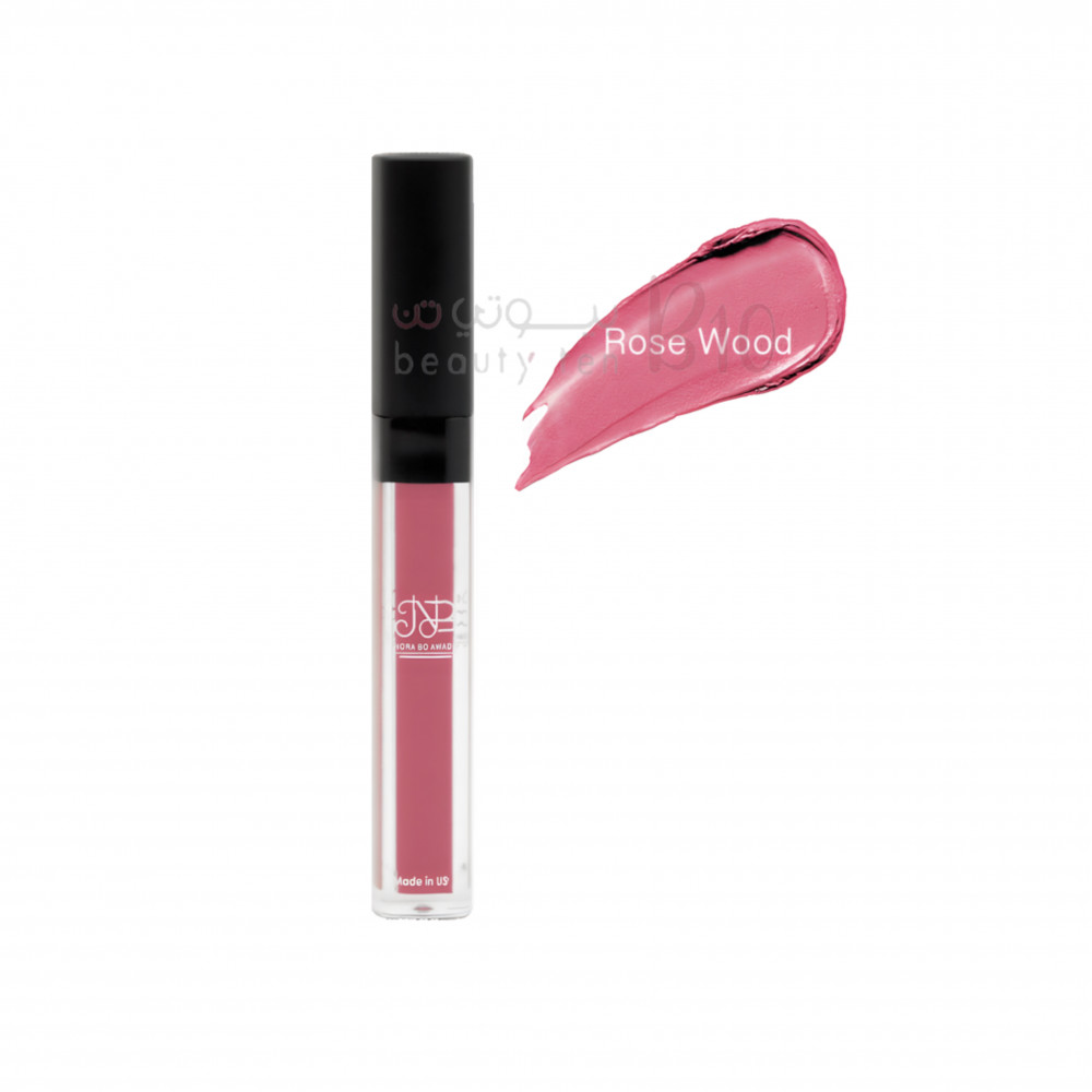احمر شفاه سائل مقاوم للماء من نوره بو عوض - روز وود احمر شفاه سائل مقاوم للماء من نوره بو عوض - روز وود