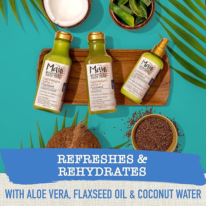 بخاخ منعش ومرطب لتجعيد الشعر ببذور الكتان وماء جوز الهند من ماوي مويستشر 236مل