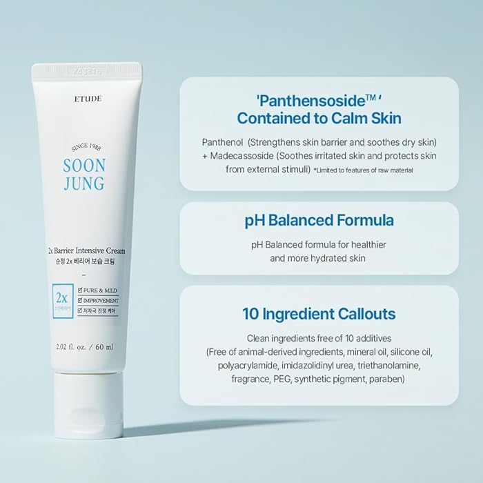كريم ايتود هاوس سون جونج 2x باريير المكثف، 60 مل كريم ايتود هاوس سون جونج 2x باريير المكثف، 60 مل