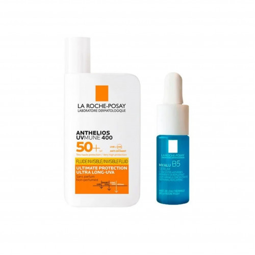 واقي شمس انثيليوس بعامل حماية 50 من لاروش بوزيه 50 مل +سيروم هيالو B5 من لاروش بوزيه 10مل