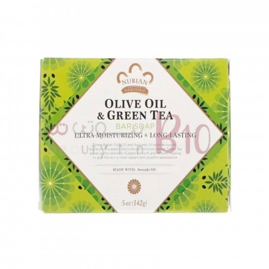لوح صابون زيت الزيتون والشاي الأخضر من نوبيان هيريتج - 142 جم لوح صابون زيت الزيتون والشاي الأخضر من نوبيان هيريتج - 142 جم
