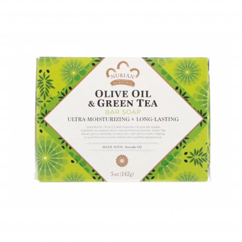 لوح صابون زيت الزيتون والشاي الأخضر من نوبيان هيريتج - 142 جم