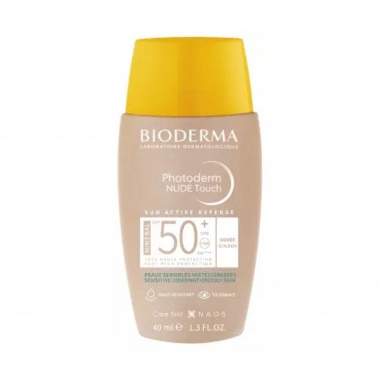 واقي شمس معدني ملون جولد  بعامل حماية 50من بيوديرما 40مل