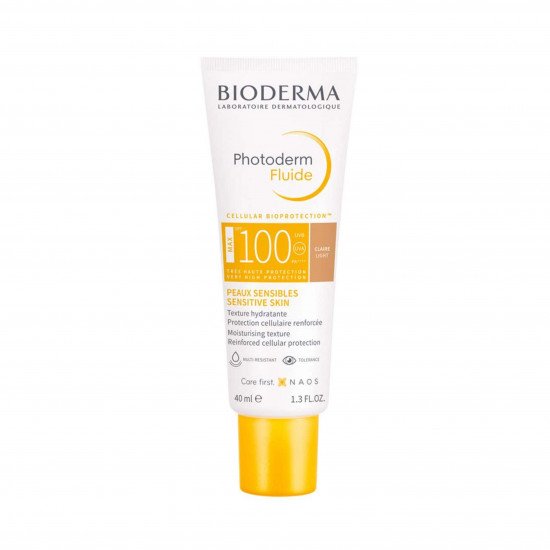 بيوديرما فوتوديرم فلويد ماكس بعامل حماية من الشمس 100 لون خفيف 40مل
