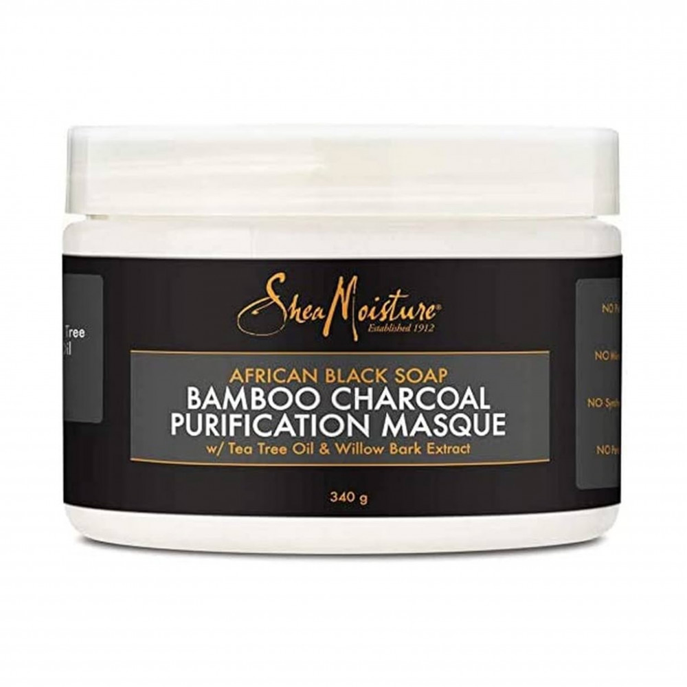 قناع تنقية الصابون الأسود الأفريقي الخيزران الفحم من شيا مويستر -340مل قناع تنقية الصابون الأسود الأفريقي الخيزران الفحم من شيا مويستر -340مل