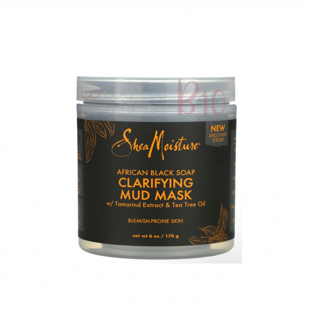 قناع الطين منقّي للبشرة بصابون أسود أفريقي من شيا مويستر - 170 جم