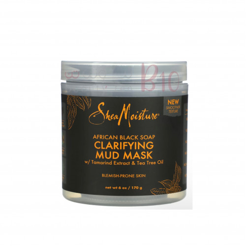 قناع الطين منقّي للبشرة بصابون أسود أفريقي من شيا مويستر - 170 جم
