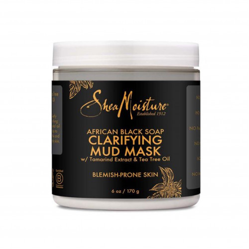 قناع الطين منقّي للبشرة بصابون أسود أفريقي من شيا مويستر - 170 جم
