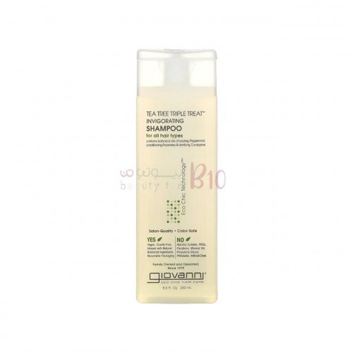 شامبو زيت شجرة الشاي الثلاثي المعالج والمقوي للشعر من جيوفاني - 250مل