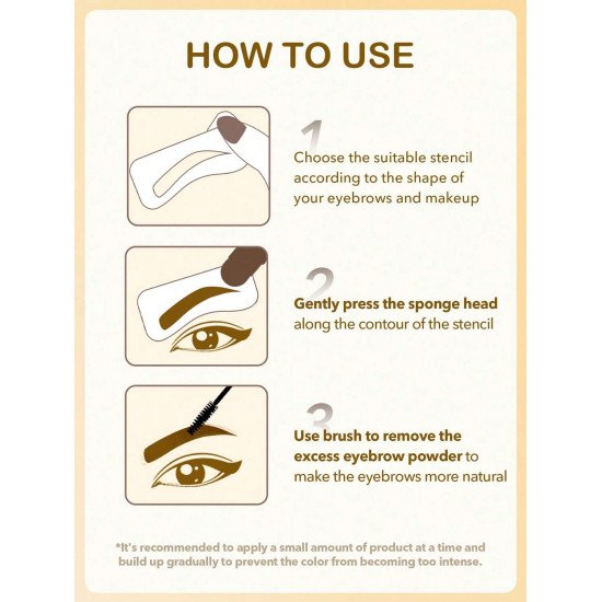 ختم ملون لتعبئة الحواجب من شيقلام- كستنائي