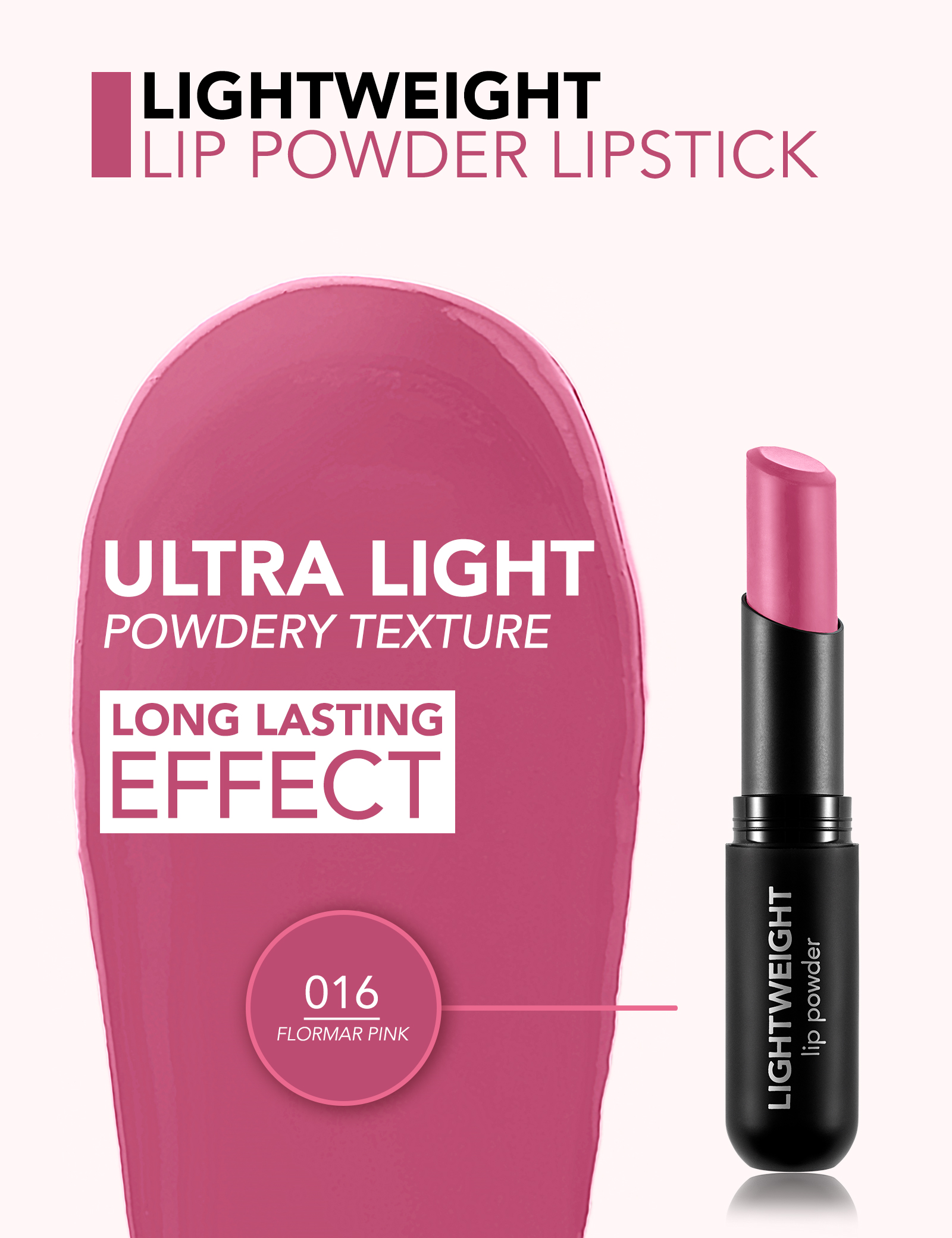 أحمر شفاه بودرة شفاه خفيف الوزن من فلورمار 016
