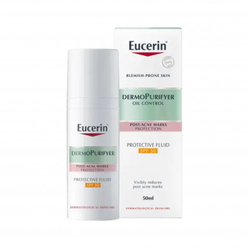 سائل مرطب ومزيل للمعة مع حماية من الشمس للبشرة المعرضة لحب الشباب من يوسرين 50مل