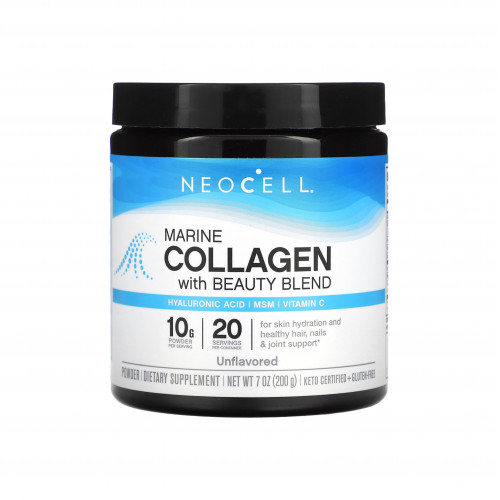 مسحوق الكولاجين البحري مع بيوتي بليند بدون نكهة من نيوسيل 200ج
