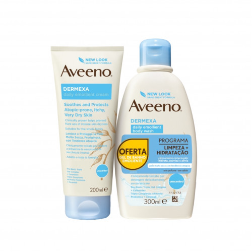 أفينو ديرميكسا كريم 200مل + غسول للجسم افينو 300مل