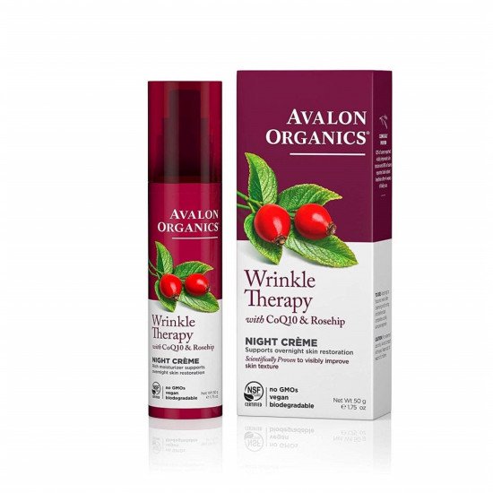 كريم ليلي لعلاج التجاعيد مع مساعد الإنزيم CoQ10 ووردة المسك من افالون اورغانيك 50ج كريم ليلي لعلاج التجاعيد مع مساعد الإنزيم CoQ10 ووردة المسك من افالون اورغانيك 50ج