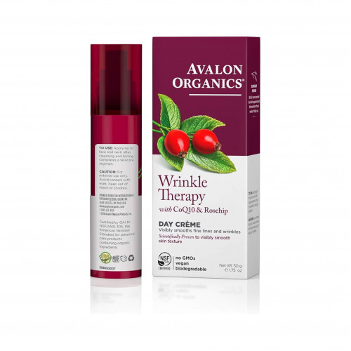 كريم نهاري لعلاج التجاعيد مع الإنزيم المساعد Q10 من افالون اورجانيك 50جم